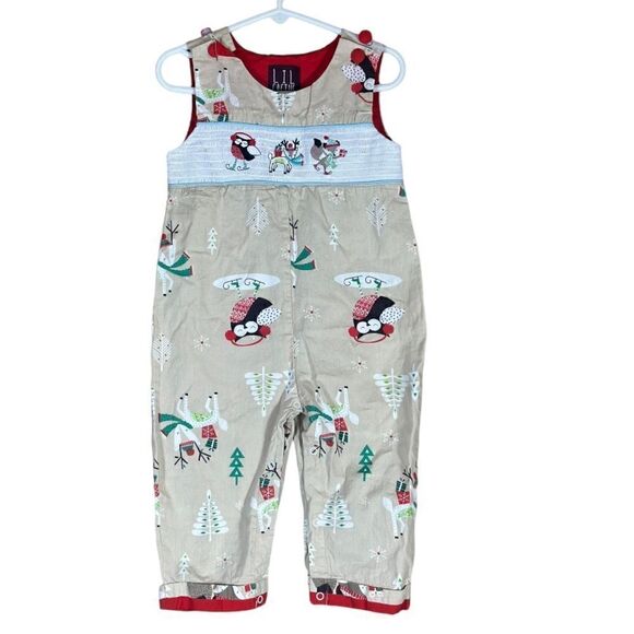 Lil Cactus Holiday Fox Owl and Deer Christmas / Winter Romper Size 2T 📦 - Picture 1 of 8